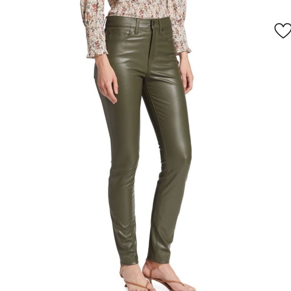 Veronica Beard Debbie Ankle Skinnyhigh Rise Leather pants
